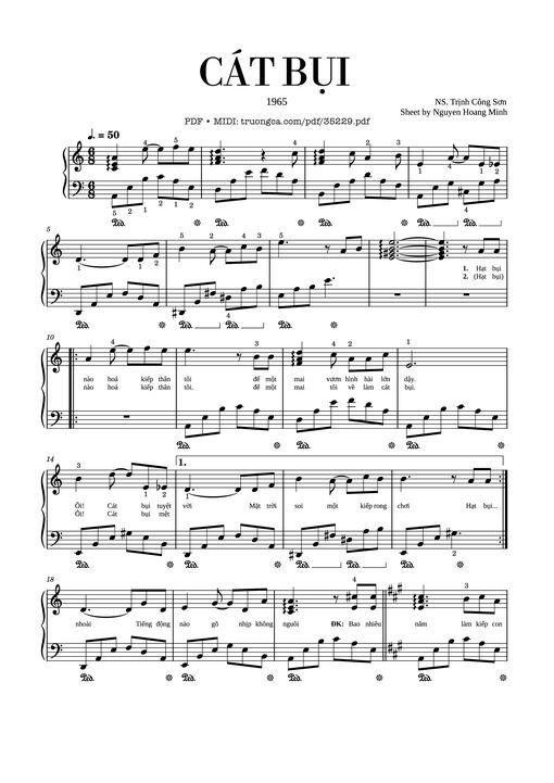 Cát bụi Piano — Trịnh Công Sơn