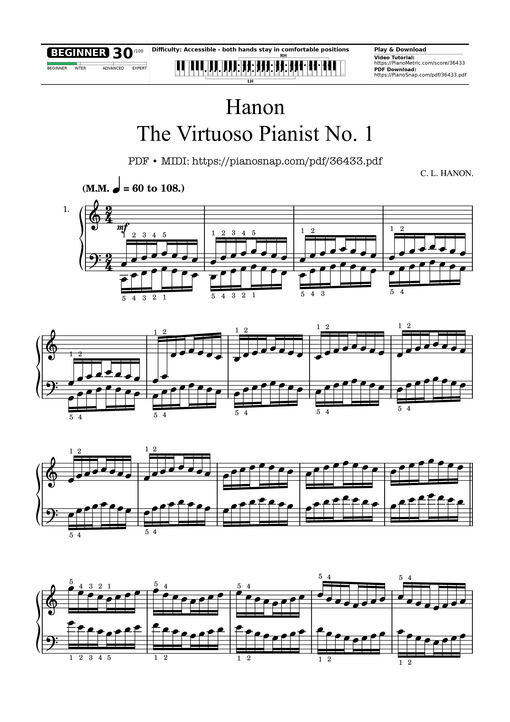 Hanon - The Virtuoso Pianist No. 1