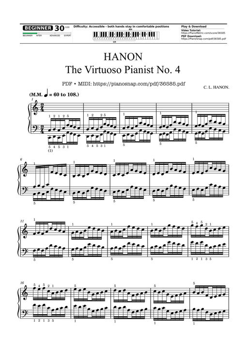 Hanon - The Virtuoso Pianist No. 4
