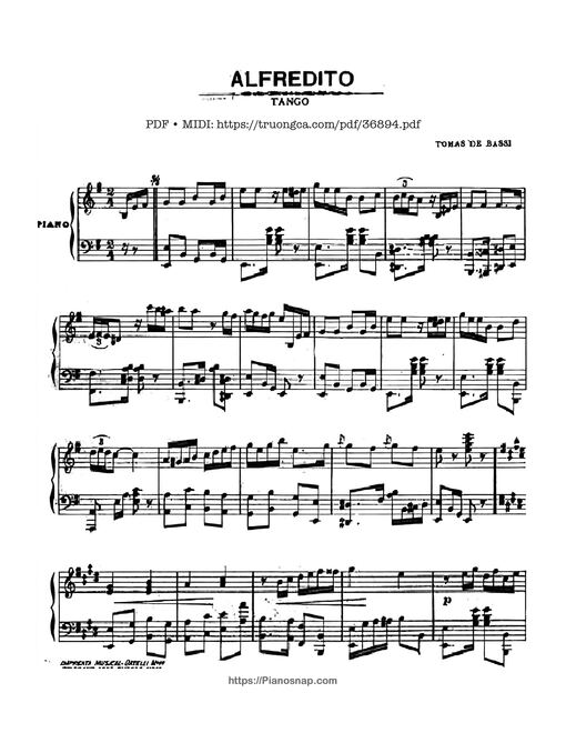 Alfredo Tango — Tomás De Bassi