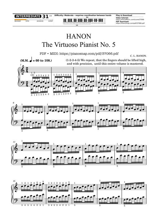 Hanon - The Virtuoso Pianist No. 5