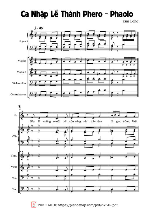 Ca Nhập Lễ Thánh Phero - Phaolo
