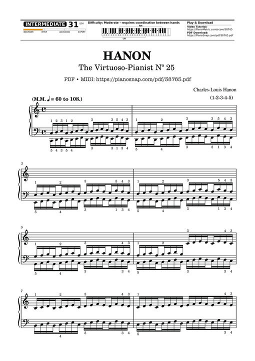 Hanon - The Virtuoso Pianist No. 25