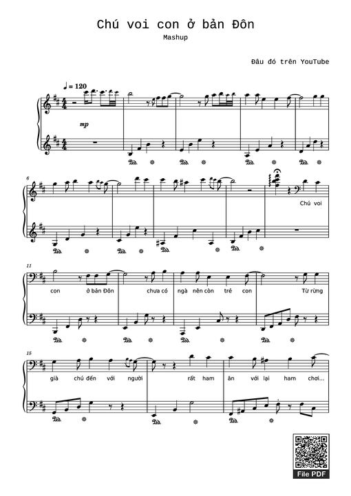 Mashup Chú voi con ở bản Đôn + Một lần Thôi + Anh cứ đi đi + Cầu Vồng Khuyết mashup Piano