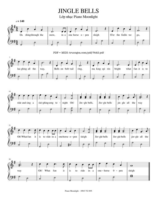 Mừng ngày Chúa sinh ra đời Piano (Jingle Bells)