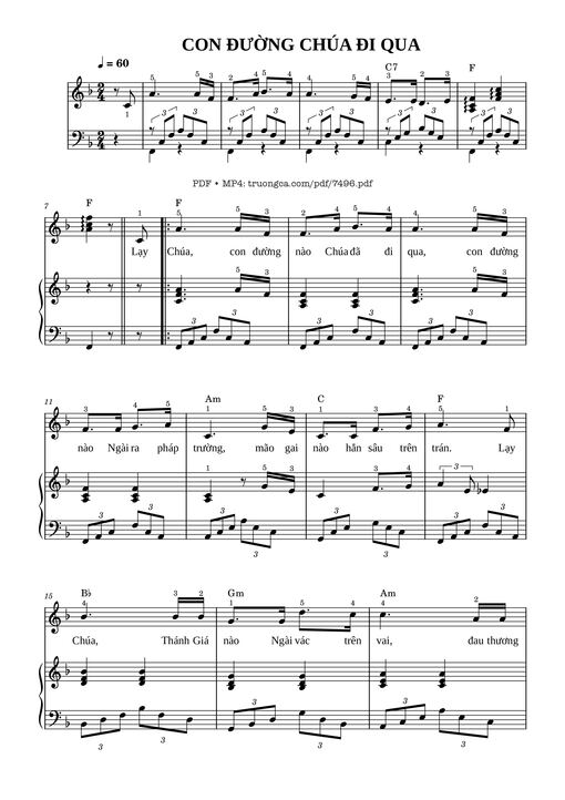 Con đường Chúa đã đi qua Piano đệm hát