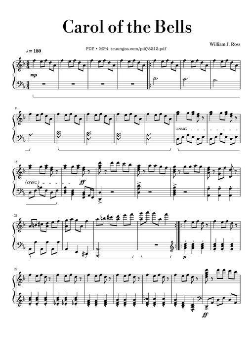 Carol of the Bells Piano