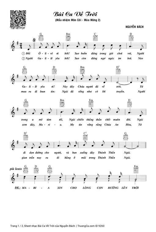 Bài Ca Về Trời — Nguyễn Bách