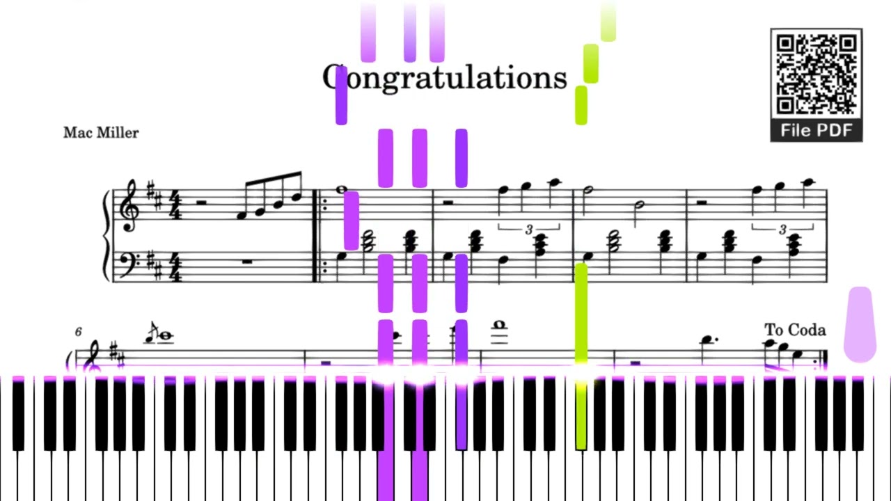 Congratulations Piano — Undefined | Piano PDF & Video Tutorial ...