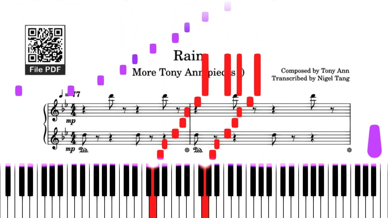 Rain Piano — Composed By Tony Ann | Piano PDF & Video Tutorial ...