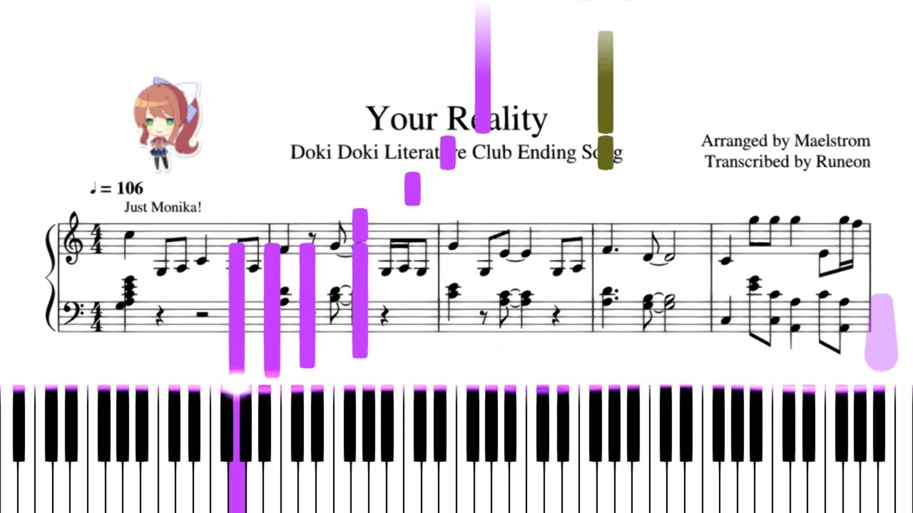 Your Reality Piano — Arranged By Maelstrom Transcribed By Runeon ...