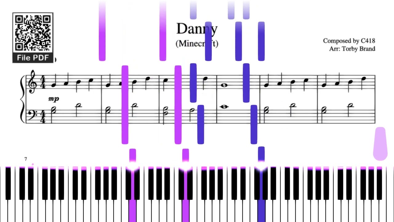 Danny Piano — Composed By C418 | Piano PDF & Video Tutorial ...