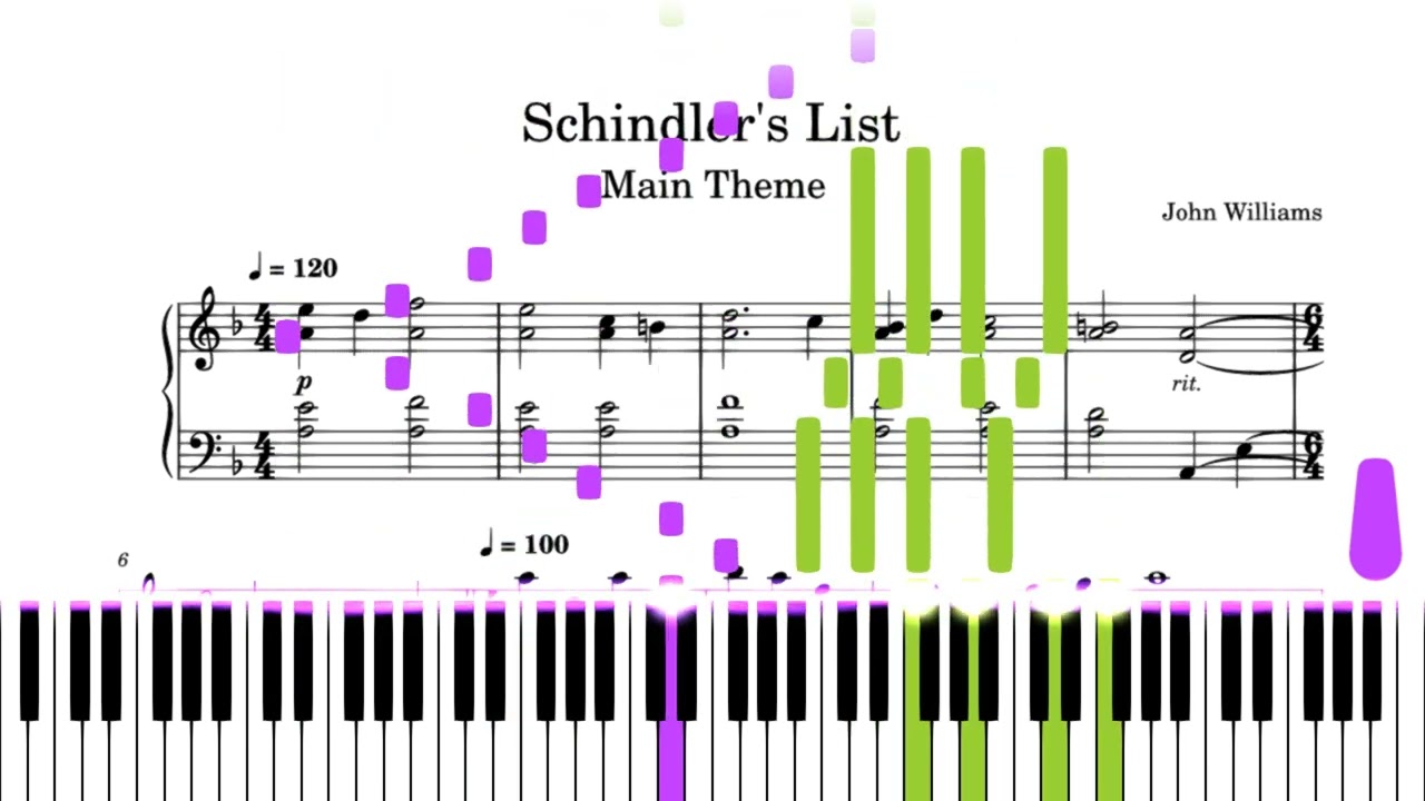 Schindler's List Piano — John Williams | Piano PDF & Video Tutorial ...