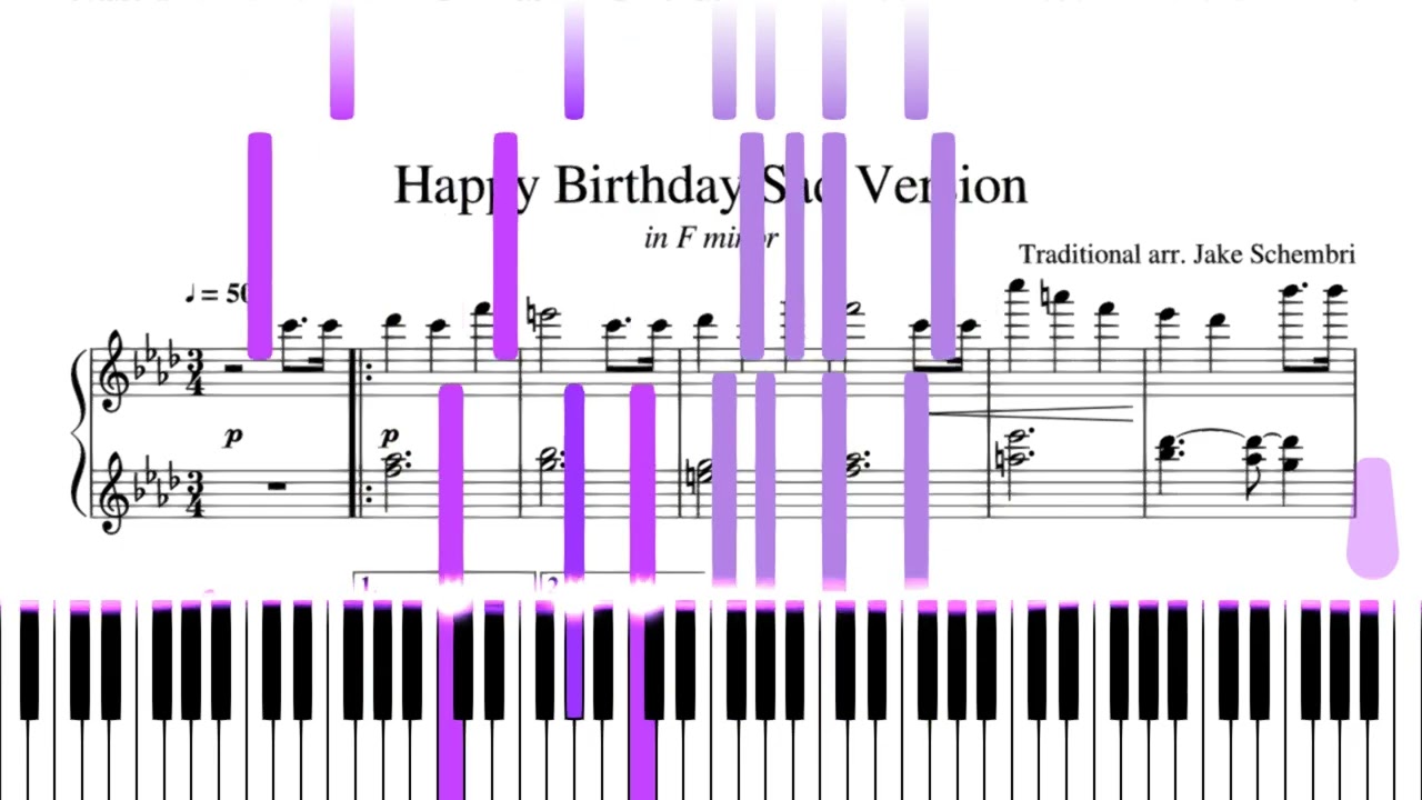 Happy Birthday Sad Version Piano — Jake Schembri | Piano PDF & Video ...